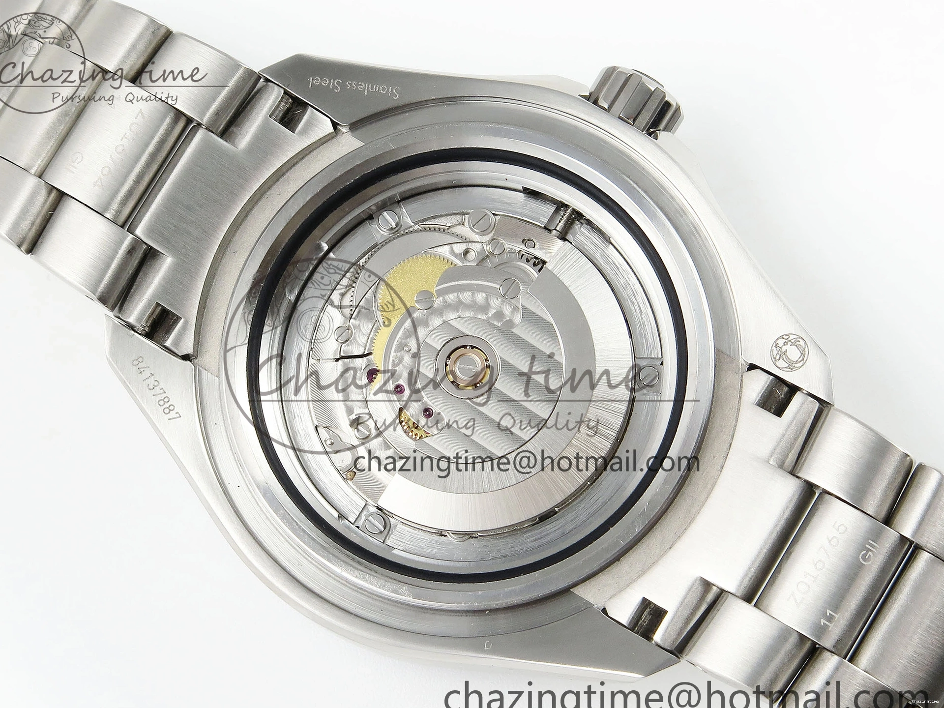 1229 EasyCare SEAMASTER PLANET OCEAN 6000M ULTRA DEEP 45.5MM SS TF 1:1 BEST EDITION BLUE DIAL BLACK BEZEL ON SS BRACELET A 7760